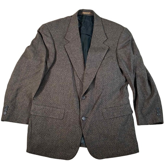 Franco Tassi Mens Sport Coat Blazer Two Button Brown Size 39 S Made in Canada - Picture 1 of 11